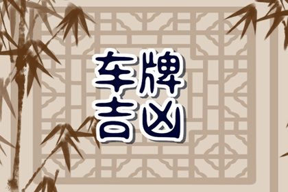 车牌三才配置